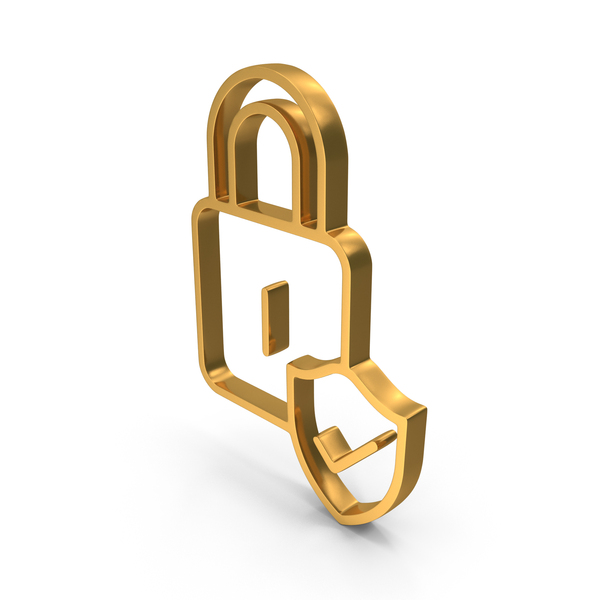 Gold Lock Guard With Tick Mark Symbol PNG Images & PSDs for Download