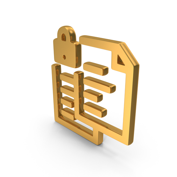Gold Locked Data File Icon PNG Images & PSDs for Download | PixelSquid ...