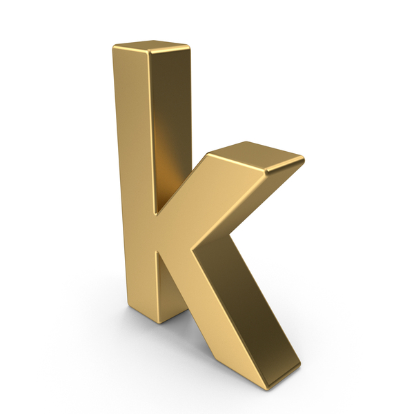 Language: Gold Lowercase Alphabet K PNG & PSD Images