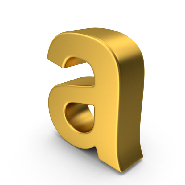 Language: Gold Lowercase Letter A PNG & PSD Images