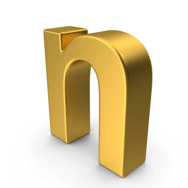 Language: Gold Lowercase Letter N PNG & PSD Images