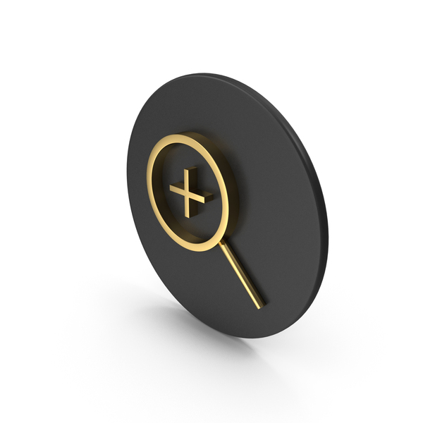 Logo: Gold Magnifying Glass Icon PNG & PSD Images