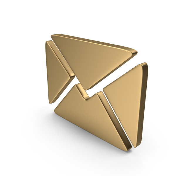Symbols: Gold Mail Symbol PNG & PSD Images