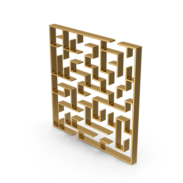 General Decor: Gold Maze PNG & PSD Images