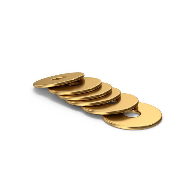 Gold Metal Washer Stack PNG & PSD Images Gold Metal Washer Stack PNG & PSD Images