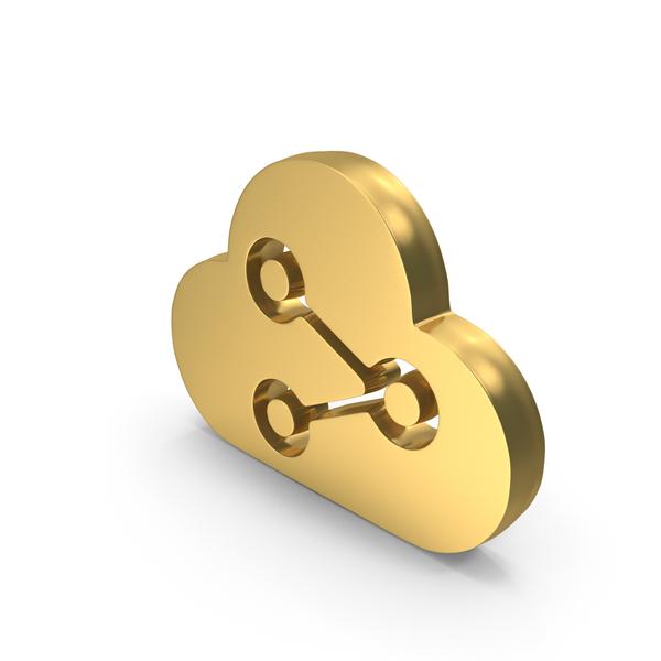 Symbols: Gold Metallic Cloud Share Icon PNG & PSD Images Symbols: Gold Metallic Cloud Share Icon PNG & PSD Images