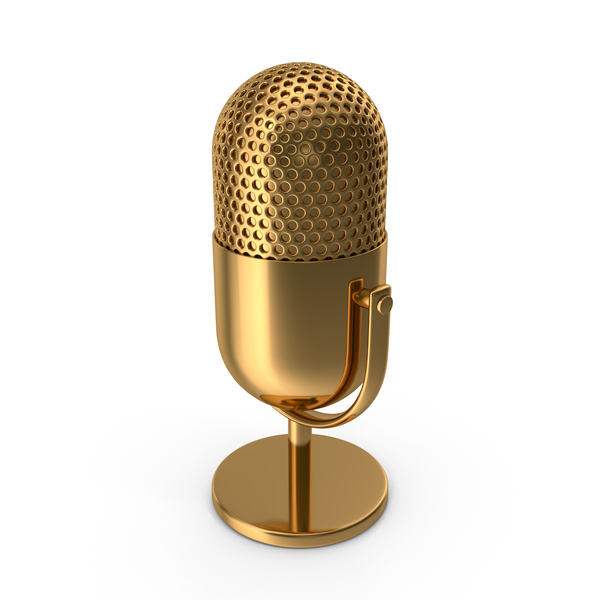 Logo: Gold Microphone Icon PNG & PSD Images