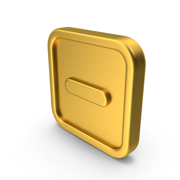 Gold Minus Icon PNG Images & PSDs for Download | PixelSquid - S122393530