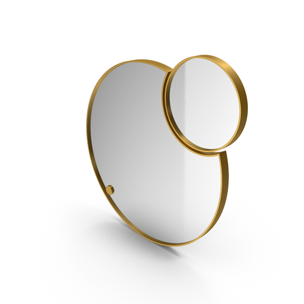 Gold Mirror In Metal Frame PNG & PSD Images