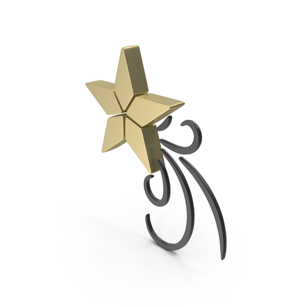 Symbols: Gold Modern Star With Spark PNG & PSD Images