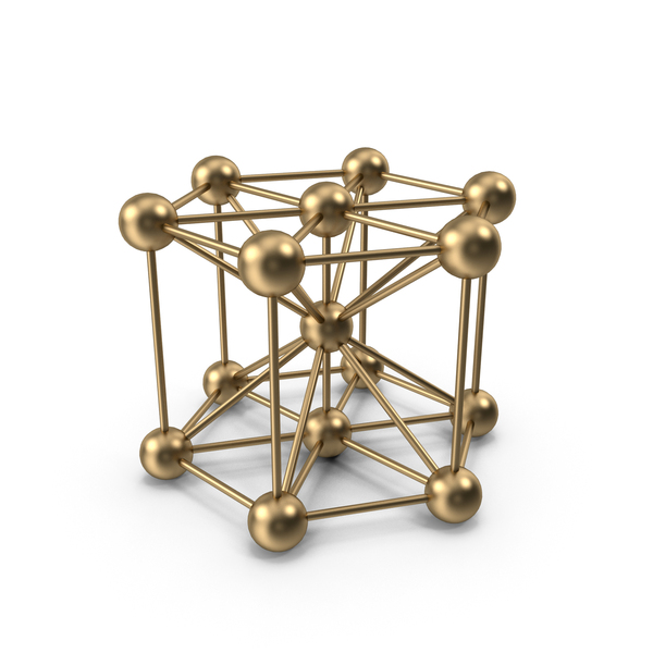 Molecule: Gold Molecular Model Structure PNG & PSD Images
