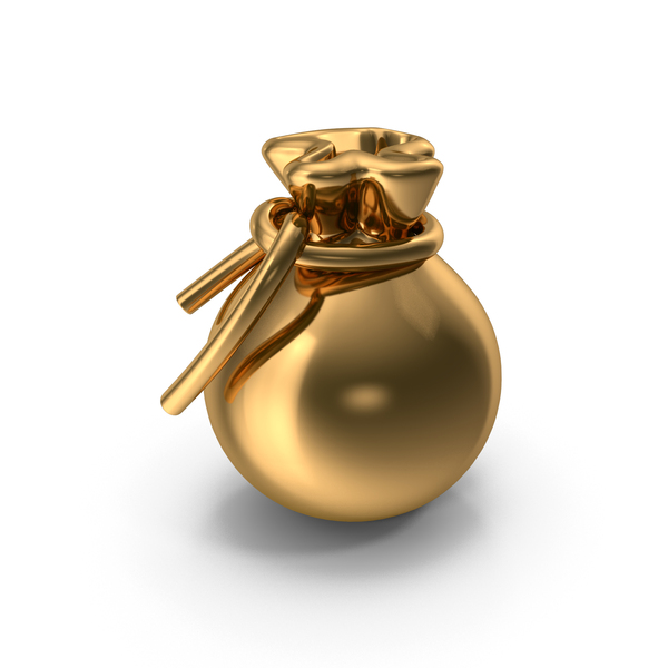 Symbols: Gold Money Bag Icon PNG & PSD Images