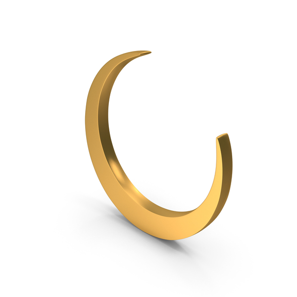 Symbols: Gold Moon Icon PNG & PSD Images