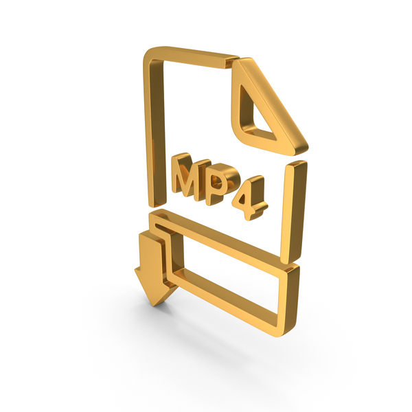 Symbols: Gold MP4 File Icon PNG & PSD Images