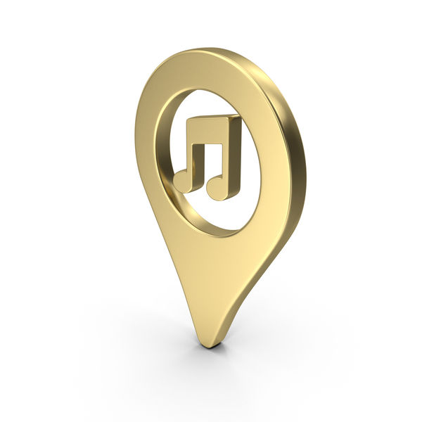 Symbols: Gold Music Shop Location Symbol PNG & PSD Images