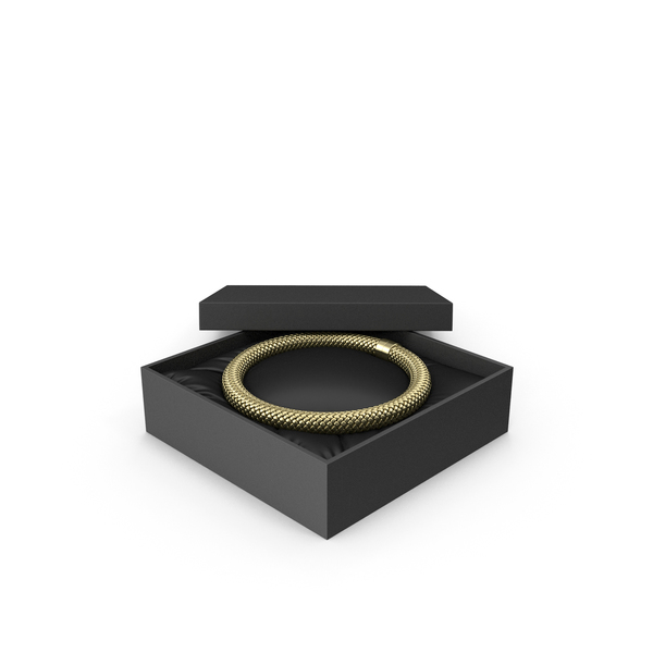 Necklace: Gold Neck Jewelry in a Black Gift Packaging PNG & PSD Images Necklace: Gold Neck Jewelry in a Black Gift Packaging PNG & PSD Images