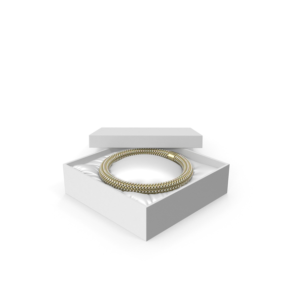 Gold Necklace with Pearls in a White Gift Box PNG & PSD Images Gold Necklace with Pearls in a White Gift Box PNG & PSD Images