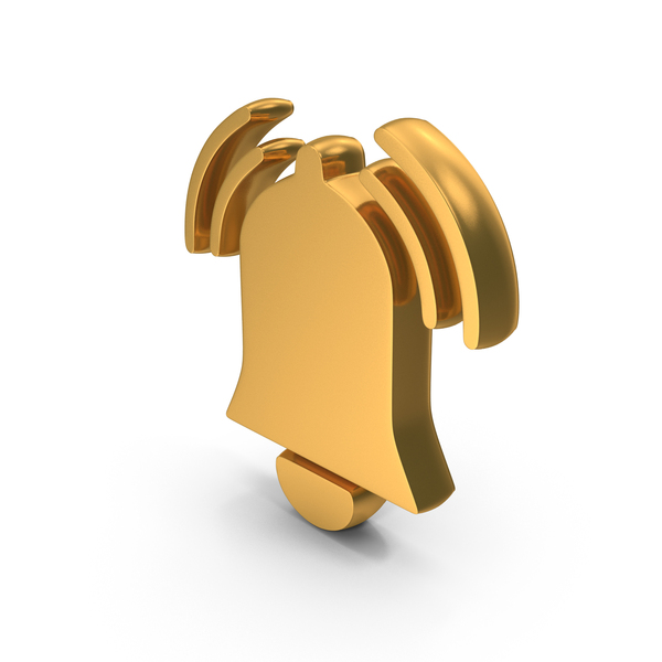 Symbols: Gold Notification Bell Ring Symbol PNG & PSD Images