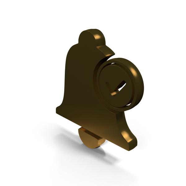 Symbols: Gold Notification Bell With Tick Mark Symbol PNG & PSD Images Symbols: Gold Notification Bell With Tick Mark Symbol PNG & PSD Images
