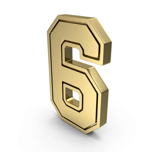 Gold Number 6 PNG & PSD Images Gold Number 6 PNG & PSD Images