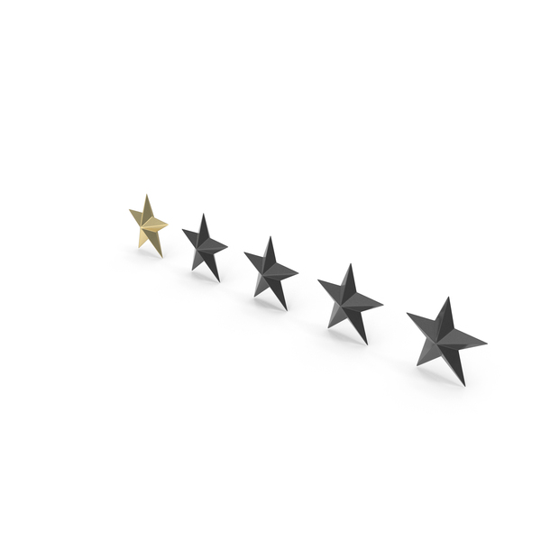 Symbols: Gold One Star Customer Rating PNG & PSD Images