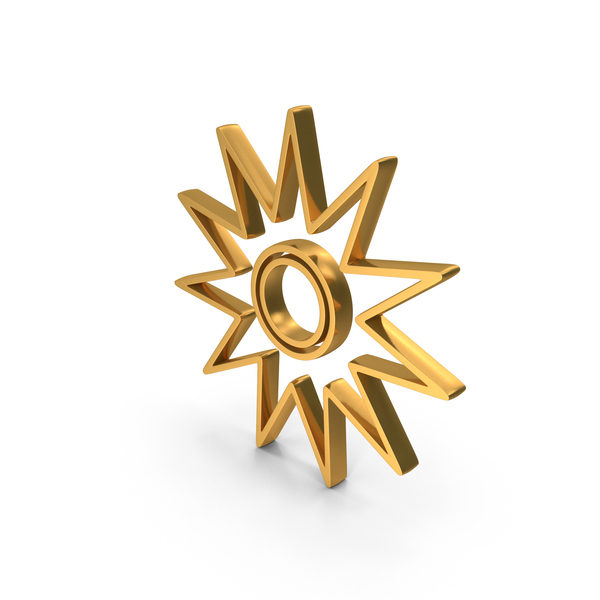 Symbols: Gold Optical Radiation Icon PNG & PSD Images
