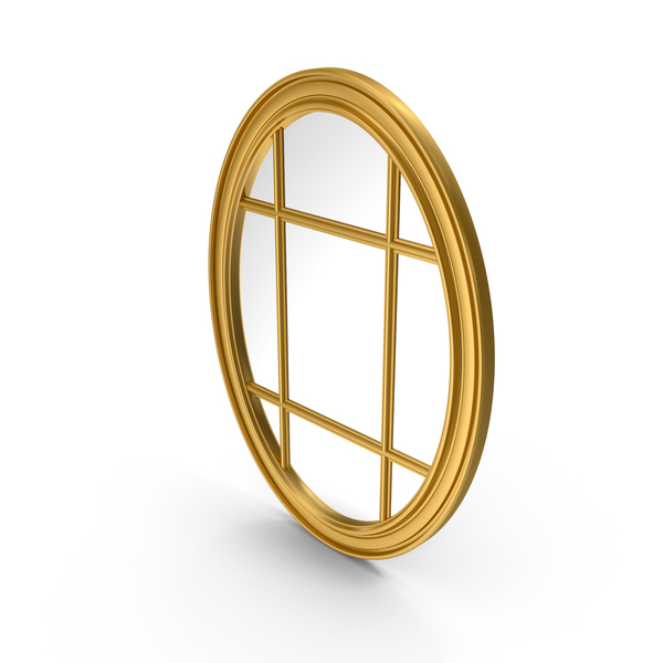 Gold Oval Mirror PNG & PSD Images