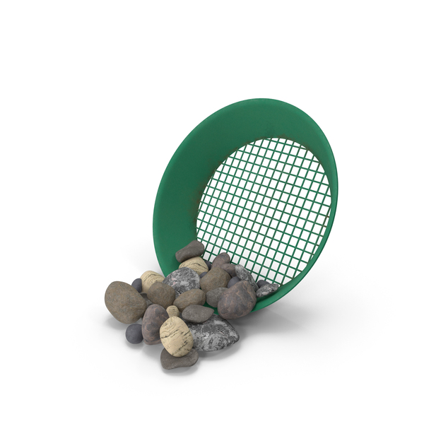 Mining Equipment: Gold Pan Classifier Pose With Stones PNG & PSD Images Mining Equipment: Gold Pan Classifier Pose With Stones PNG & PSD Images