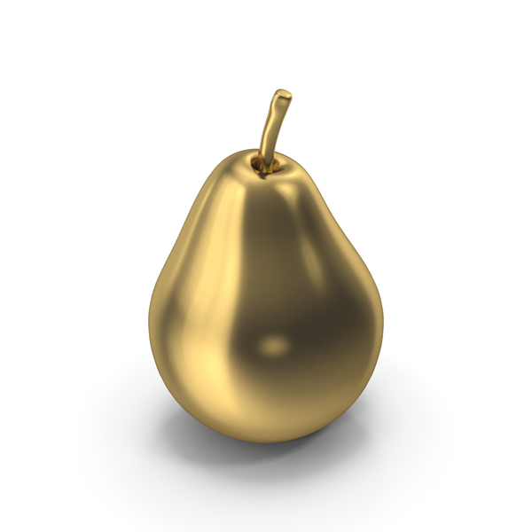 Home Decor: Gold Pear PNG & PSD Images
