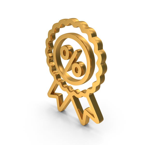 Gold Percentage Badge Icon PNG Images & PSDs for Download | PixelSquid ...