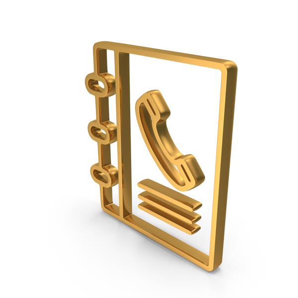 Gold Phone Directory Icon PNG Images & PSDs for Download | PixelSquid ...