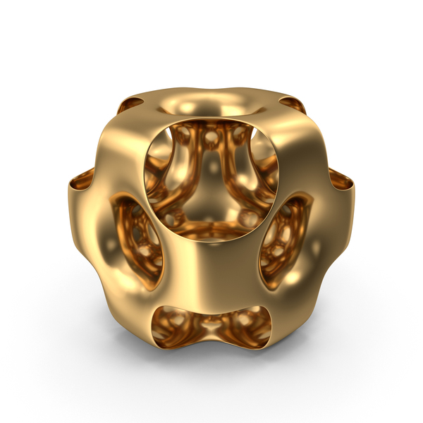 Geometric Shape: Gold Ported Cube PNG & PSD Images Geometric Shape: Gold Ported Cube PNG & PSD Images