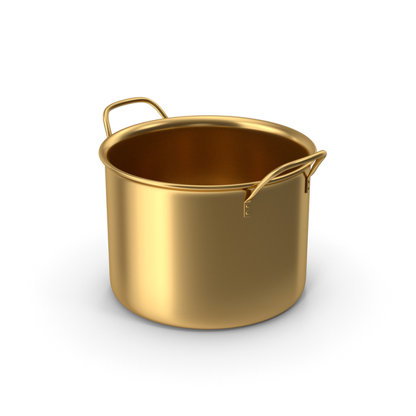 (Cookware): Gold Pot No Cap PNG & PSD Images (Cookware): Gold Pot No Cap PNG & PSD Images