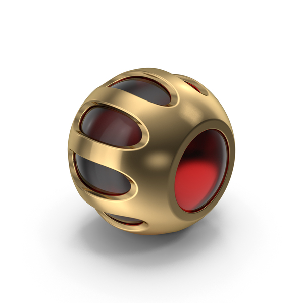 Symbols: Gold & Red Glass Abstract Geometric Object PNG & PSD Images