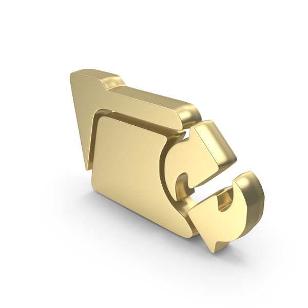 Computer Icon: Gold Refresh Folder Symbol PNG & PSD Images