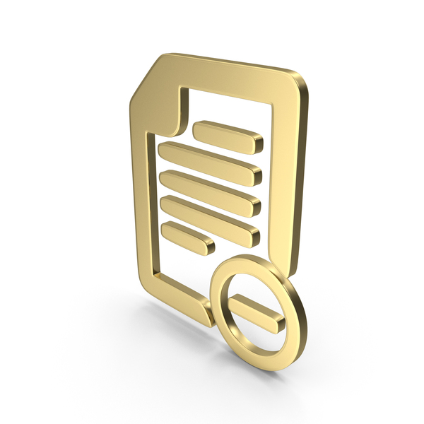 Symbols: Gold Remove Digital Document Symbol PNG & PSD Images