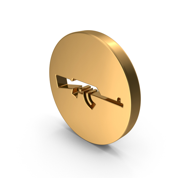 Gold Rifle Icon PNG Images & PSDs for Download | PixelSquid - S120539016