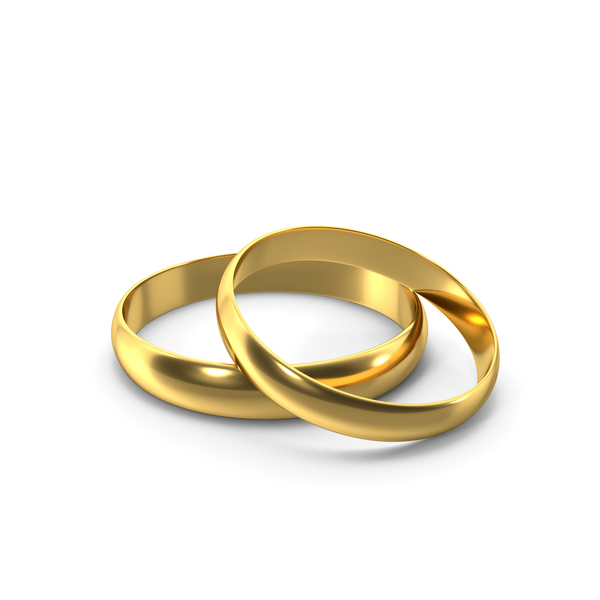 Gold Ring Pair PNG & PSD Images