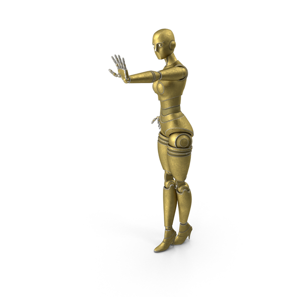 Gold Robot Woman PNG & PSD Images Gold Robot Woman PNG & PSD Images