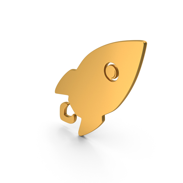 Symbols: Gold Rocket Symbol PNG & PSD Images