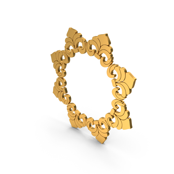 Symbols: Gold Round Frame Symbol PNG & PSD Images