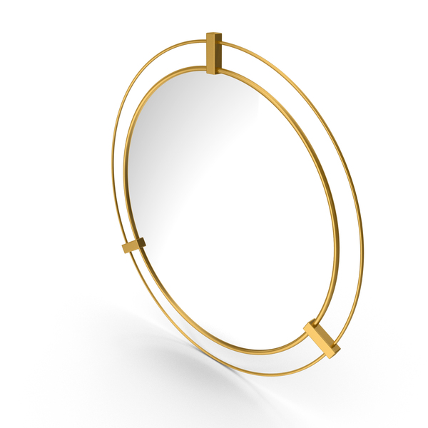 Gold Round Mirror PNG & PSD Images