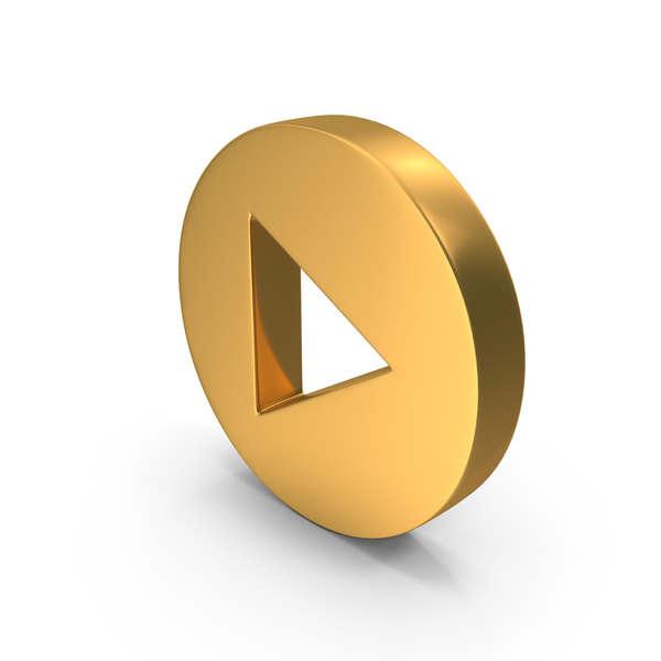 Symbols: Gold Round Play Symbol PNG & PSD Images