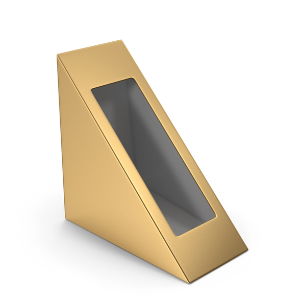 Takeaway Food Container: Gold Sandwich Box PNG & PSD Images