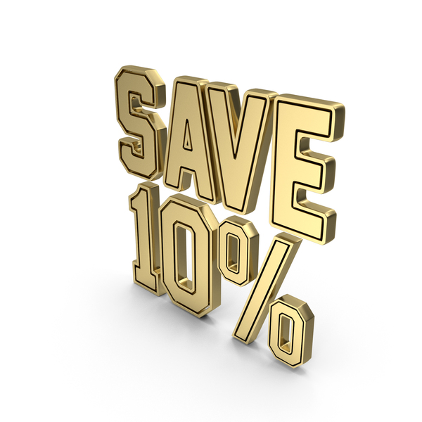 Symbols: Gold Save 10% Symbol PNG & PSD Images Symbols: Gold Save 10% Symbol PNG & PSD Images