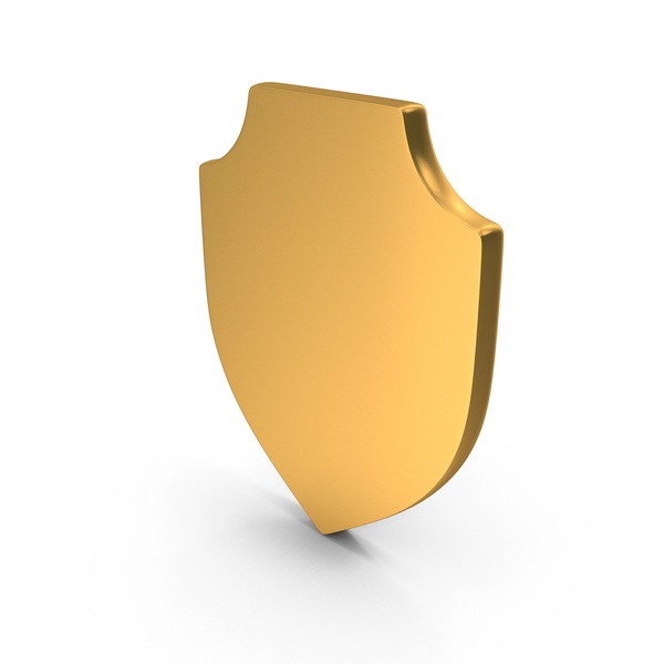 Symbols: Gold Shield Icon PNG & PSD Images