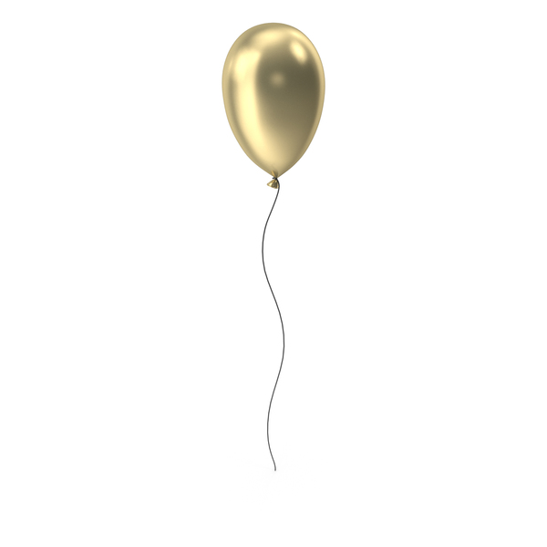 Balloons: Gold Single Balloon PNG & PSD Images