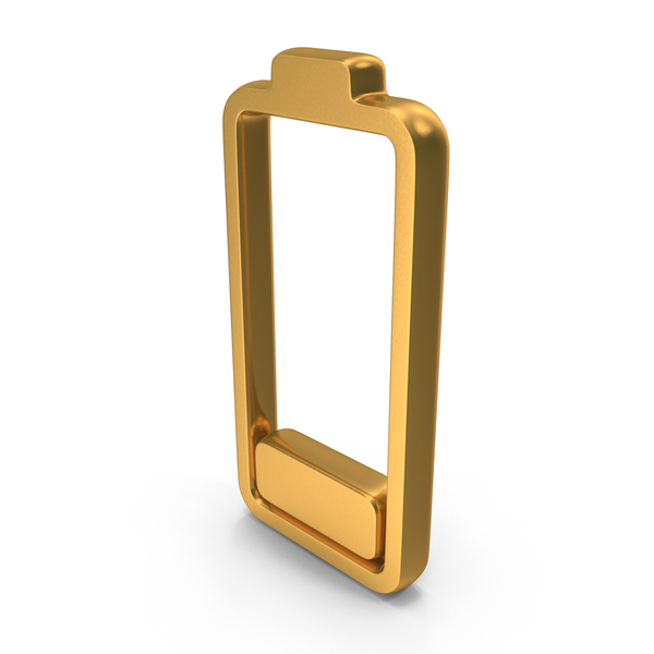 Symbols: Gold Single Bar Battery Symbol PNG & PSD Images
