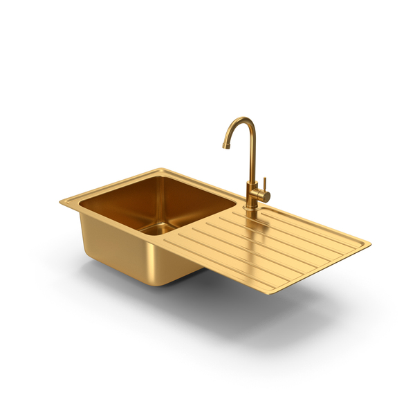 Gold Sink With Faucet PNG & PSD Images