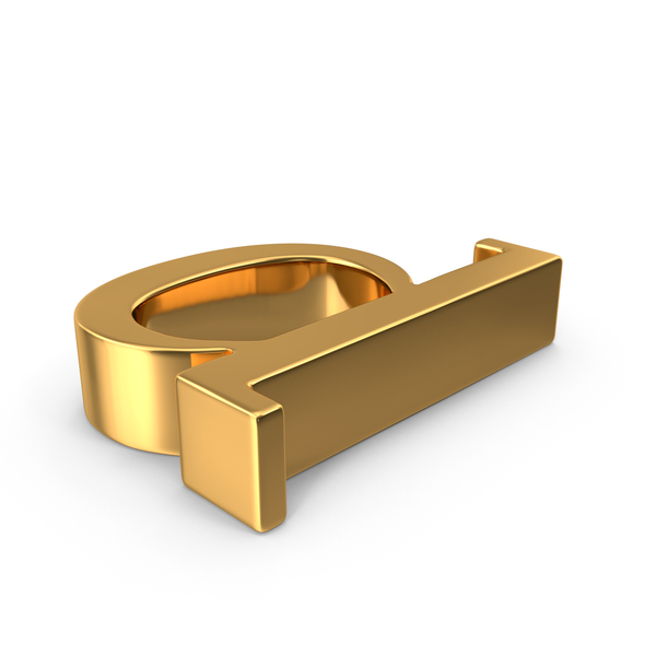Gold Small Letter D Object Gold Small Letter D Object